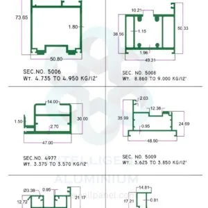 Folding Windows Aluminium Section