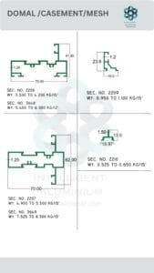 WINDOW MESH_026 ► Architectural Aluminium Extrusion Aluminium Sliding Doors & Windows Section Manufacturer ► Architectural Aluminium Extrusion